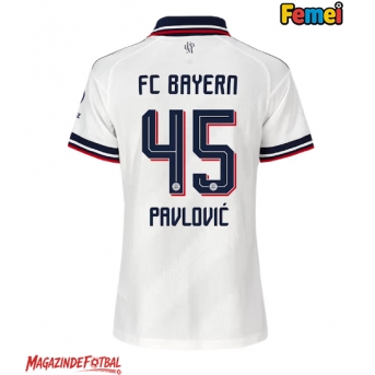 Bayern Munich Aleksandar Pavlovic #45 Tricou Fotbal Replică 2026-27 Femei Deplasare